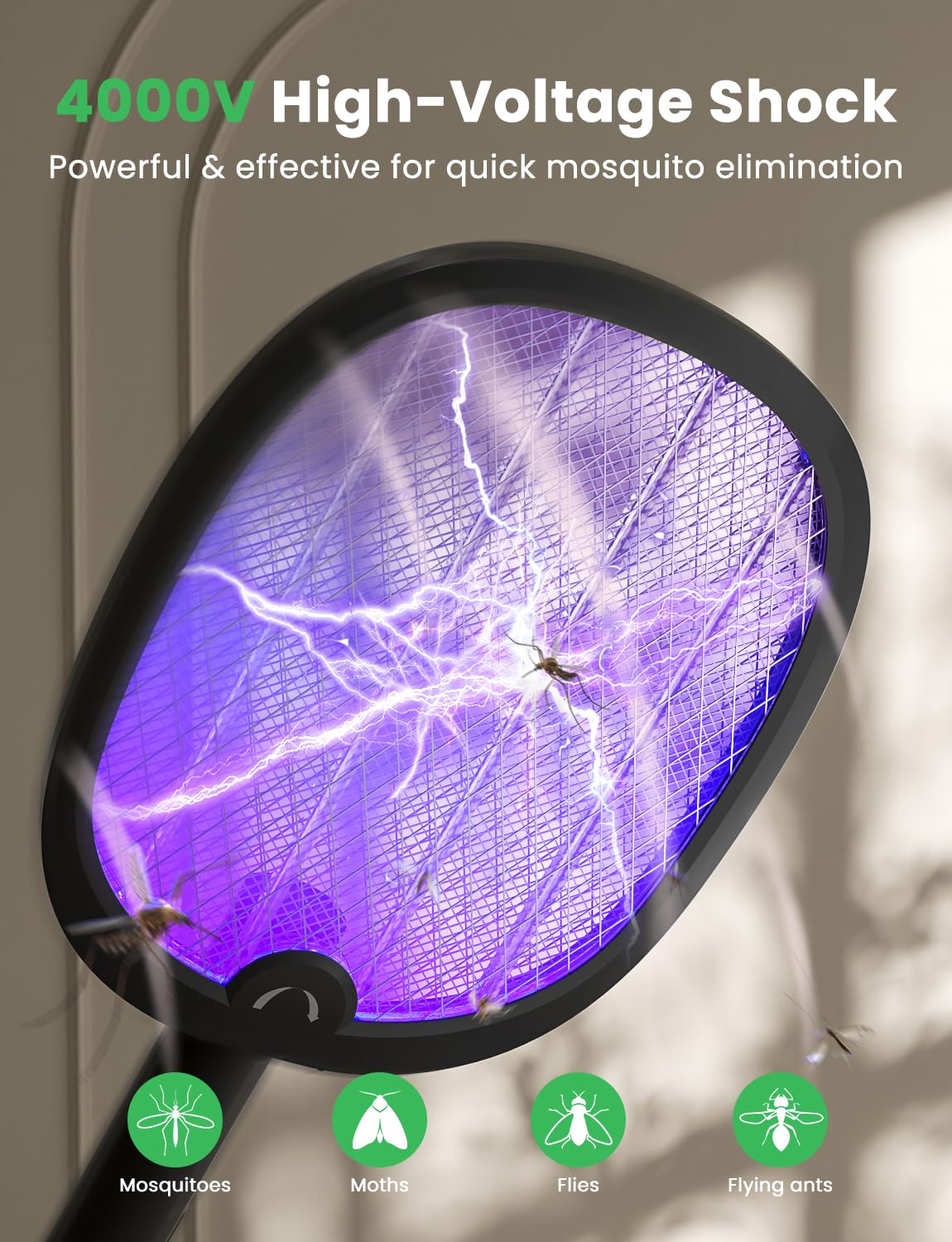 2 in 1 bug zapper racket by YISSVIC