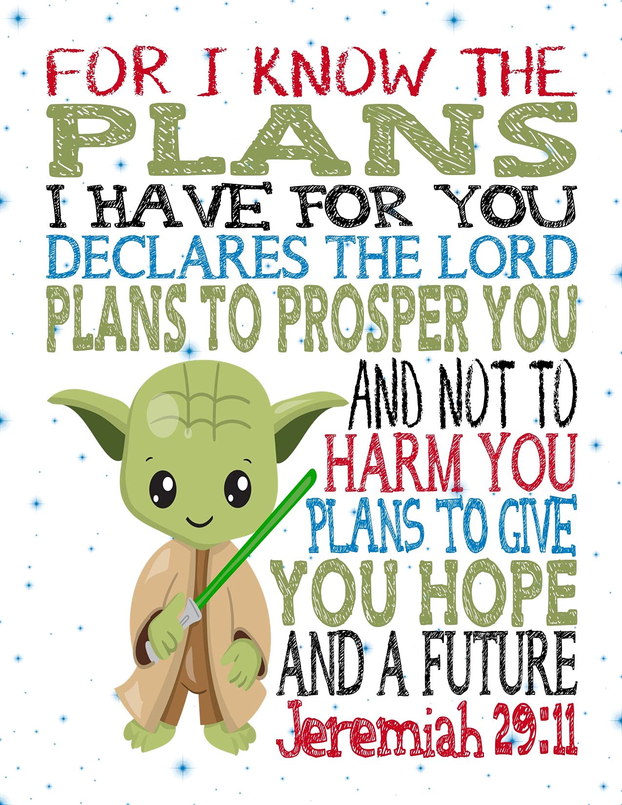 Darth Vader print in Star Wars Christian nursery decor set