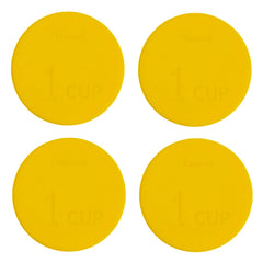 Yodecy 1Cup silicone bowl lid for 3.81in Pyrex and Anchor Hocking bowls 7202-PC 1 Cup yellow 4-pack