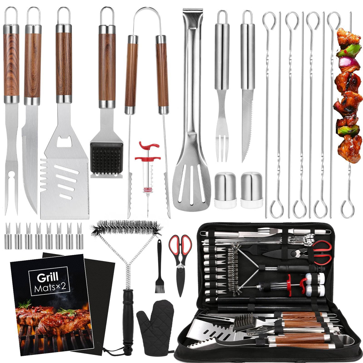 yoehka bbq grilling accessories set 34pcs complete kit