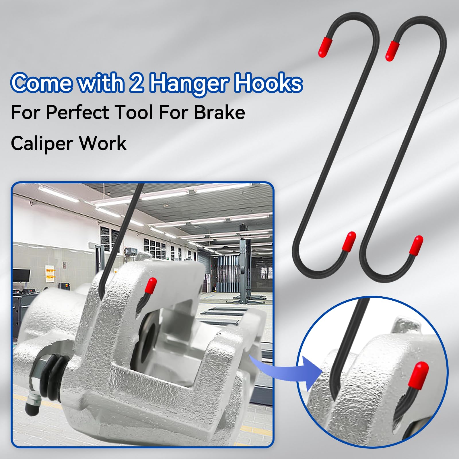 Non-slip grip and safe design on brake caliper tool