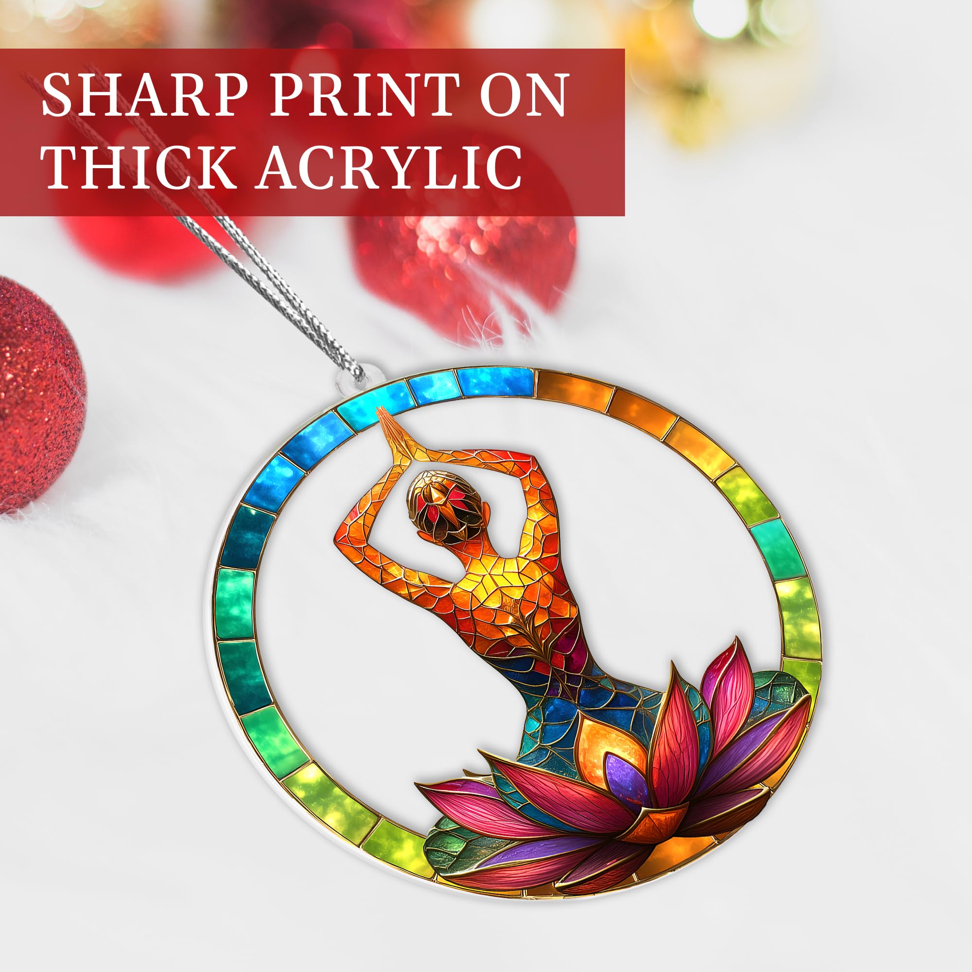 Yoga Christmas Ornament for Women Gift