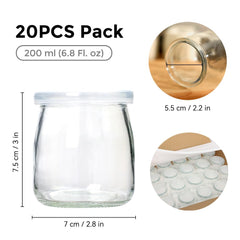 yogurt jars with PE lid set