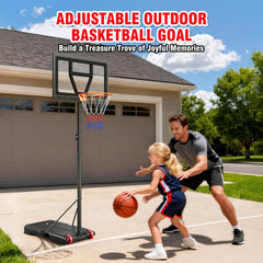 Portable basketball goal system for backyard driveway or indoor use