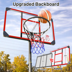 Kids shooting hoops with Yohood basketball hoop