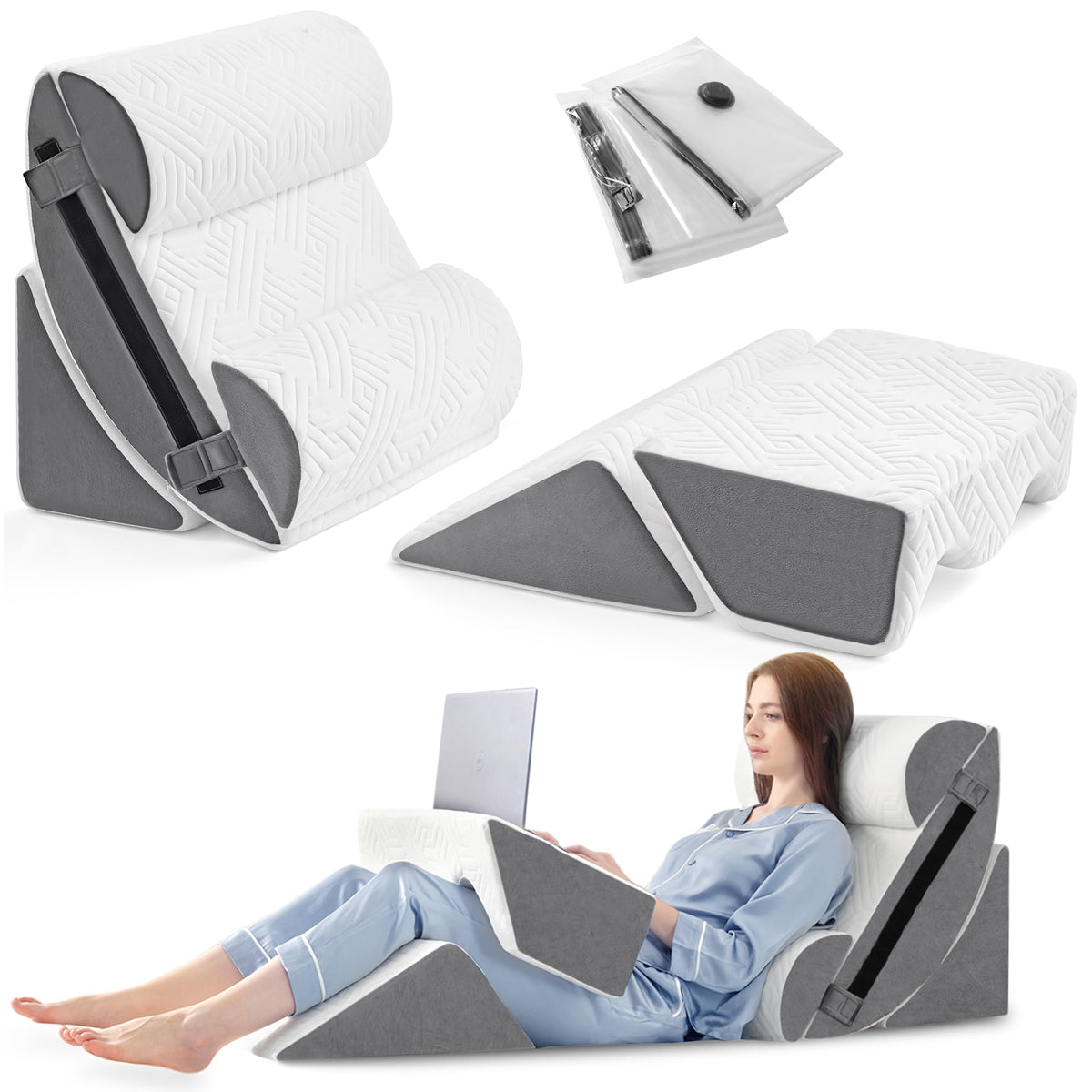 Yojoker 6pcs orthopedic bed wedge pillow set product image