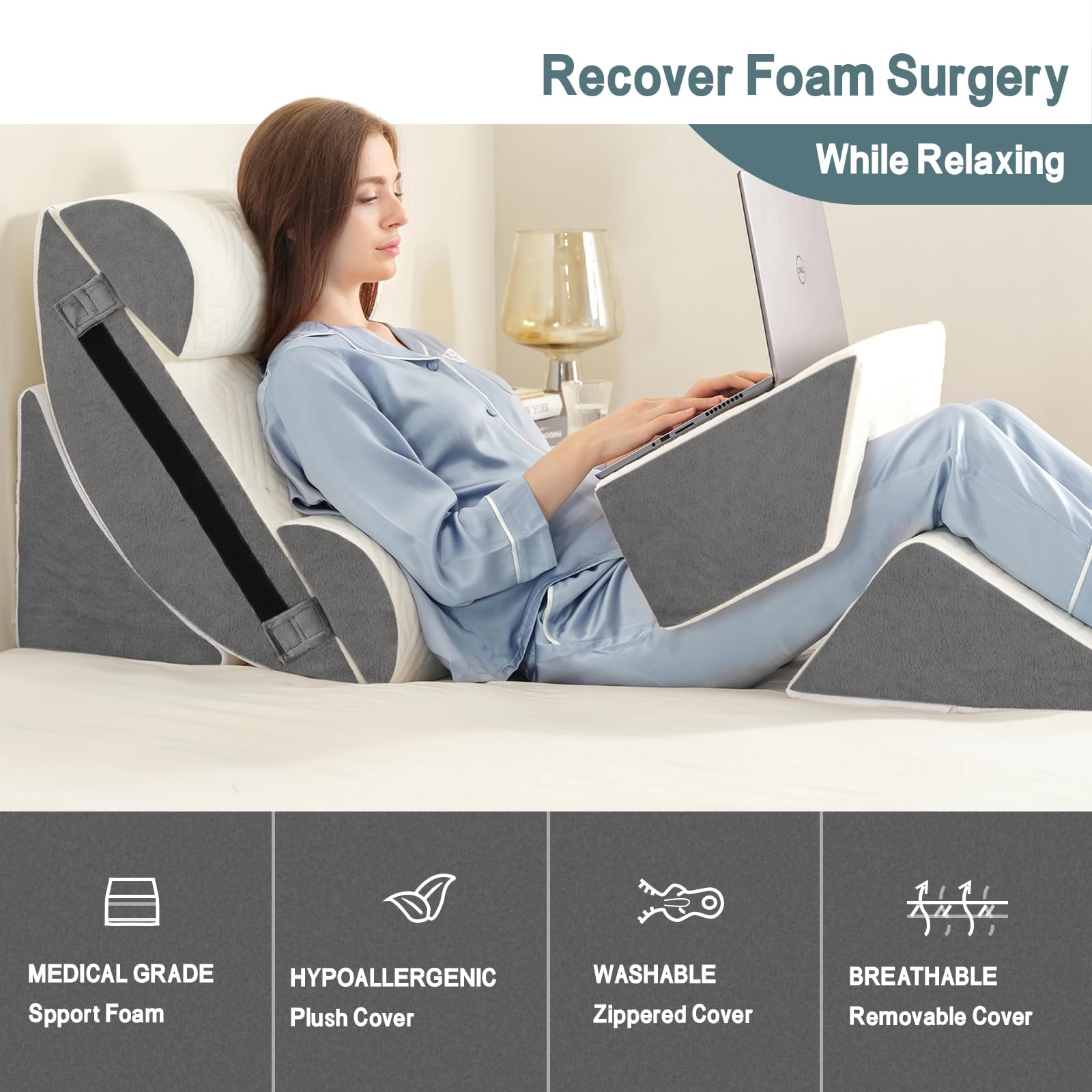 Breathable machine washable pillowcase for Yojoker wedge