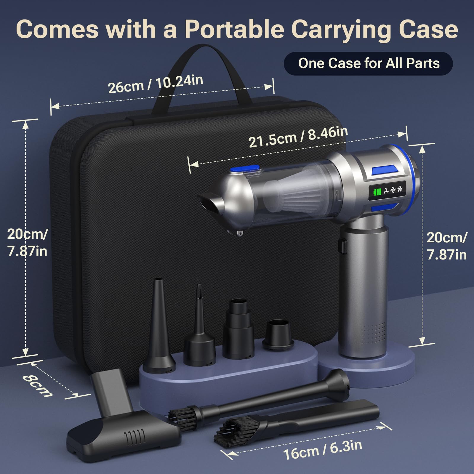 Yomile 2 in 1 air duster and car vacuum for home office