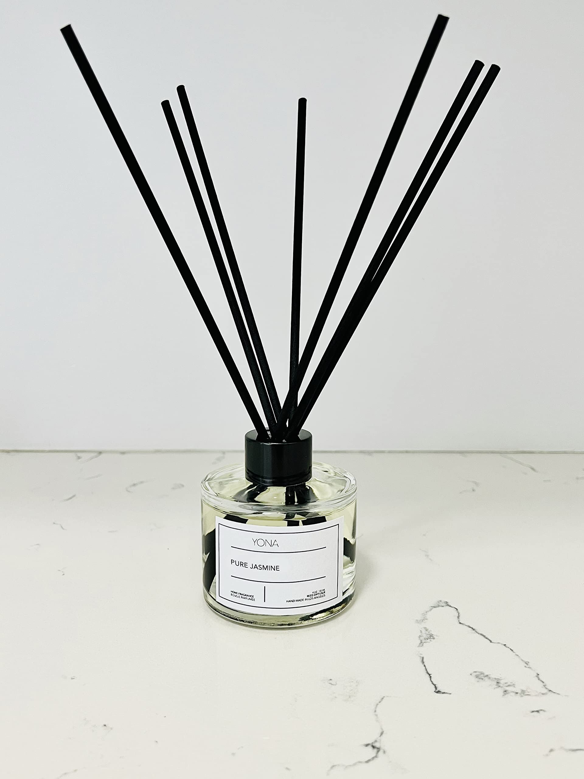 Seven black fiber reeds for continuous fragrance with Yona diffuser