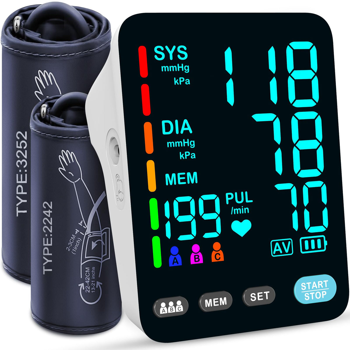 YONLO blood pressure monitor home use upper arm with standard cuff