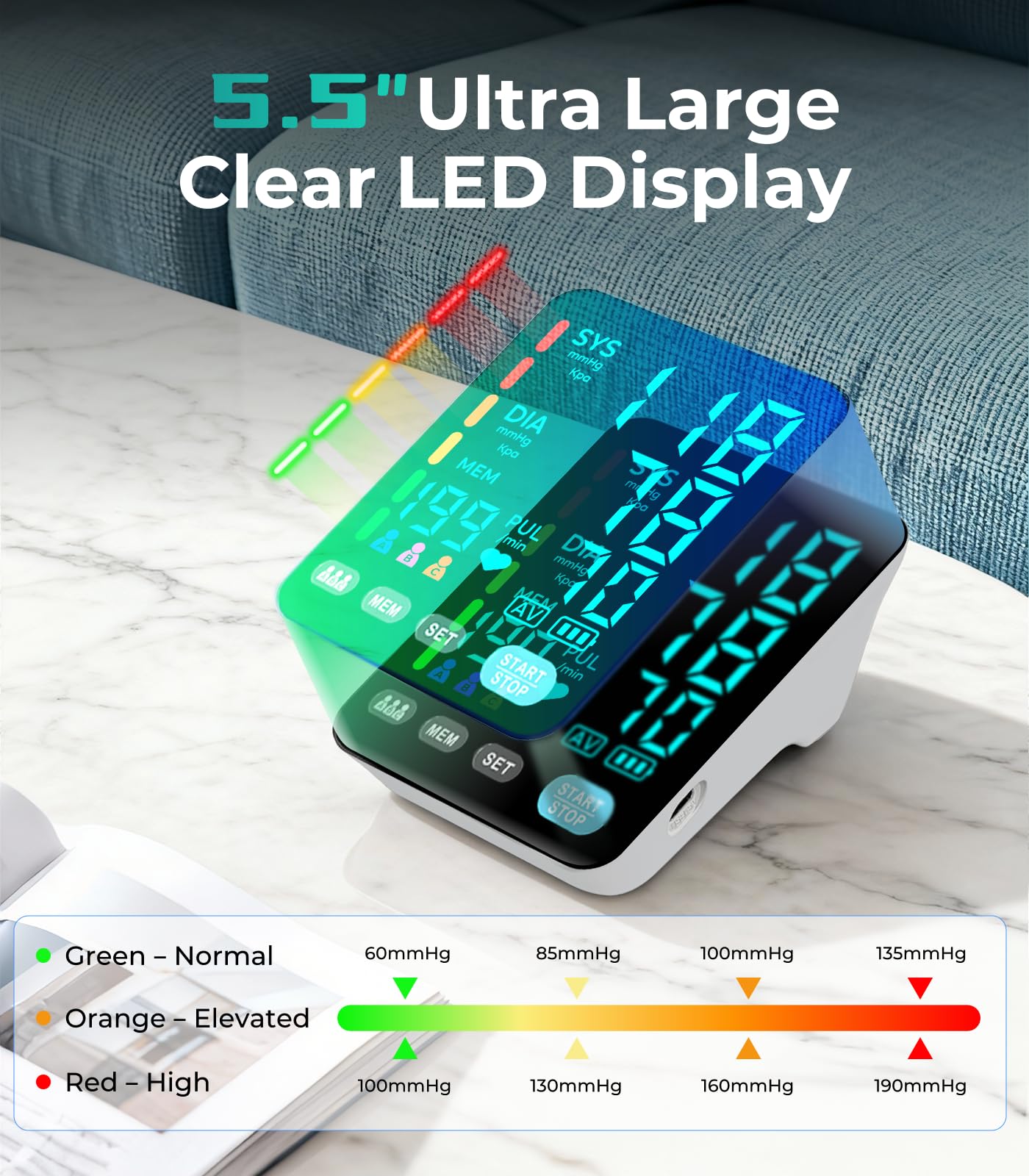 YONLO blood pressure monitor upper arm xl cuff image