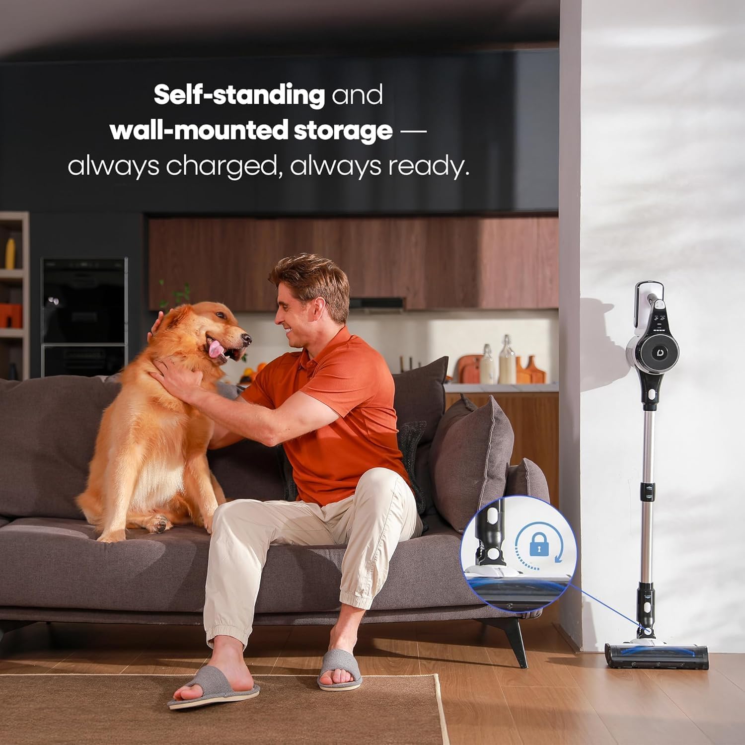 Anti-tangle brushroll on YONNDER M1 vacuum