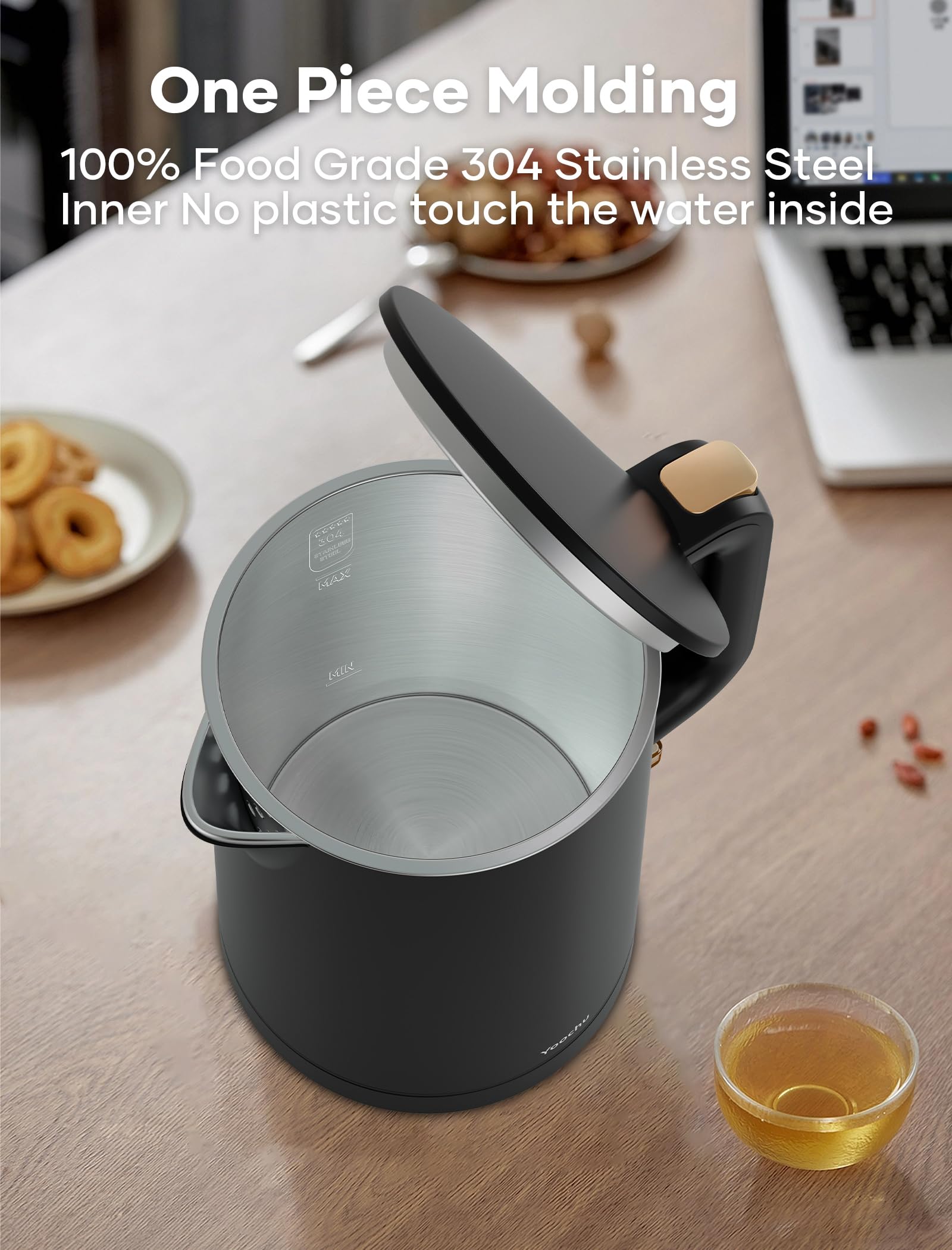 Yoochu BPA-free kettle 304 stainless steel surfaces