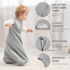 CPSC-certified safety sleep sack with snug neckline