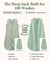 Yoofoss sleep sack with 2-way zipper and guard