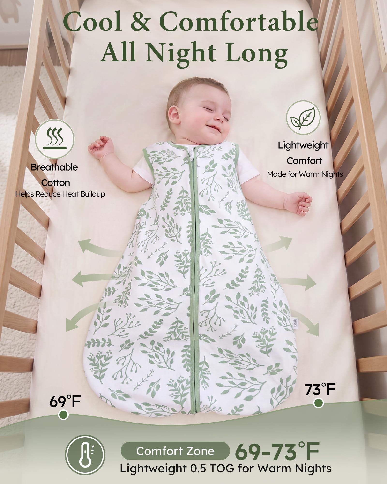 Yoofoss sleep sack three-pack with assorted colors