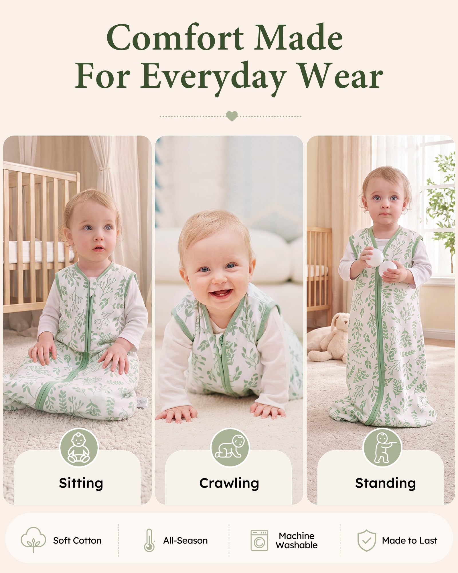 Yoofoss sleep sack size options S M L XL