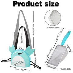 Blue sand filter scoop for beach set