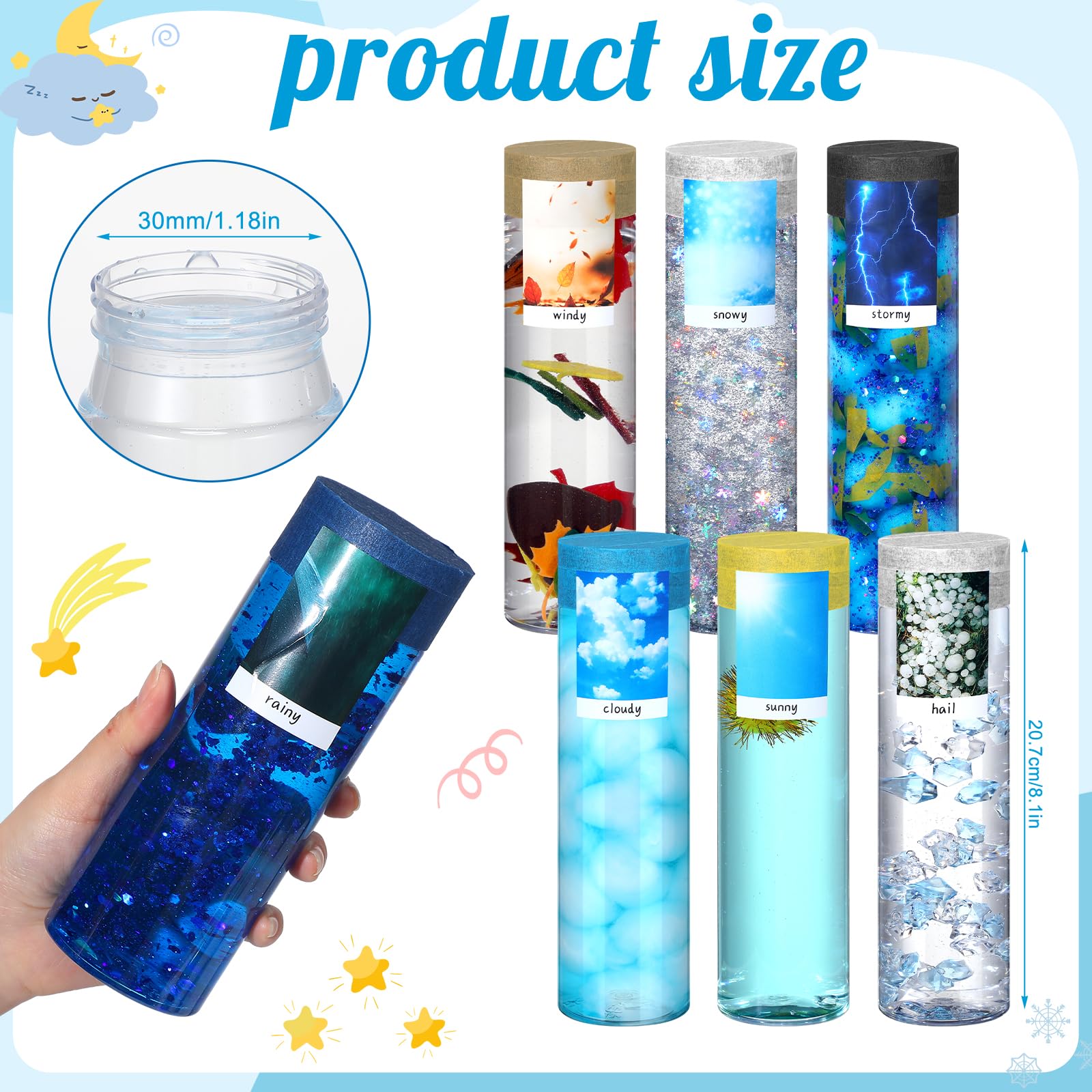 13.5 oz plastic calm down bottles with lids