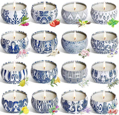 YOROXRG scented candles 16 pack travel tin 2.5oz image 1