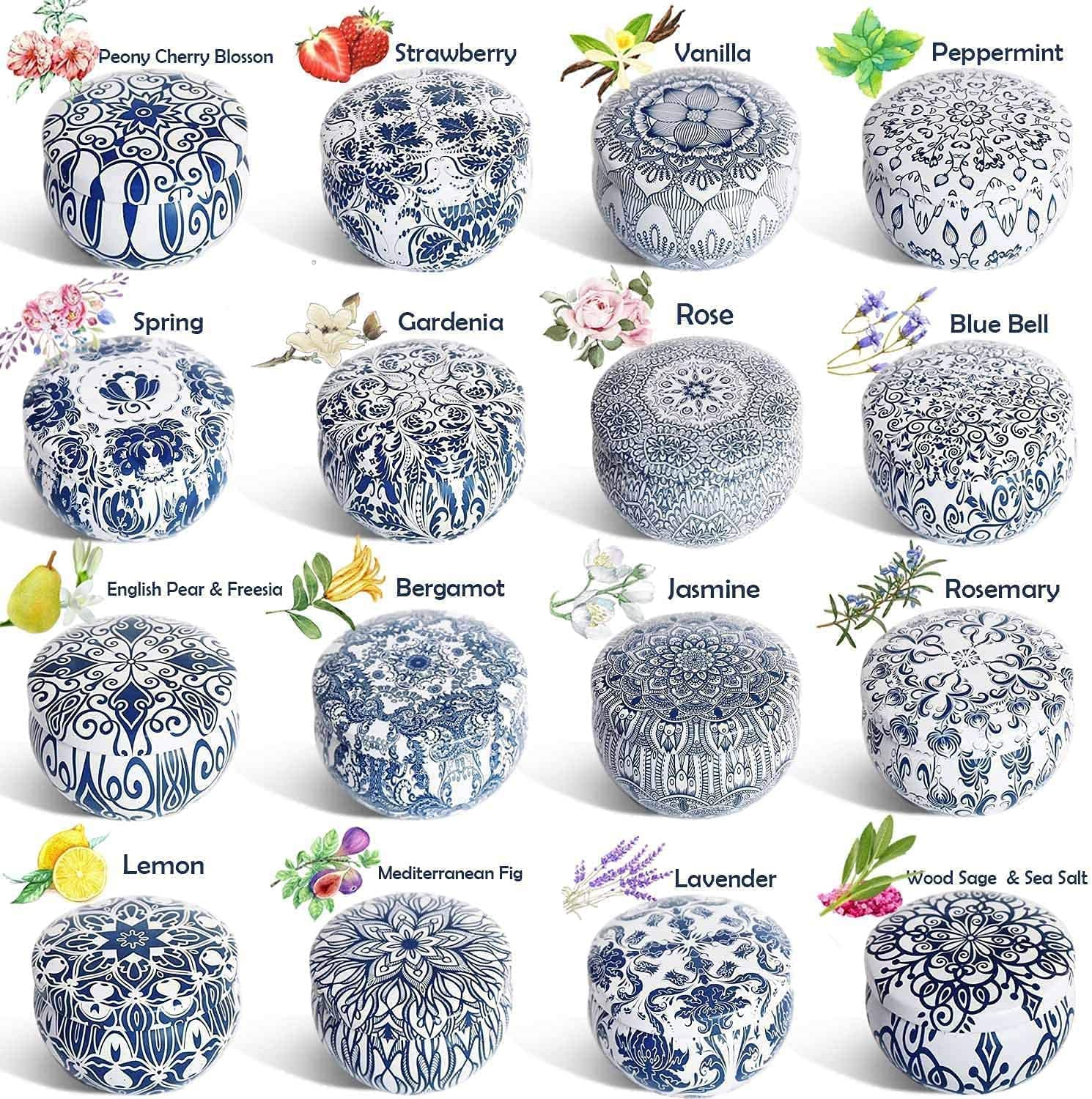 YOROXRG scented candles 16 pack travel tin 2.5oz image 2