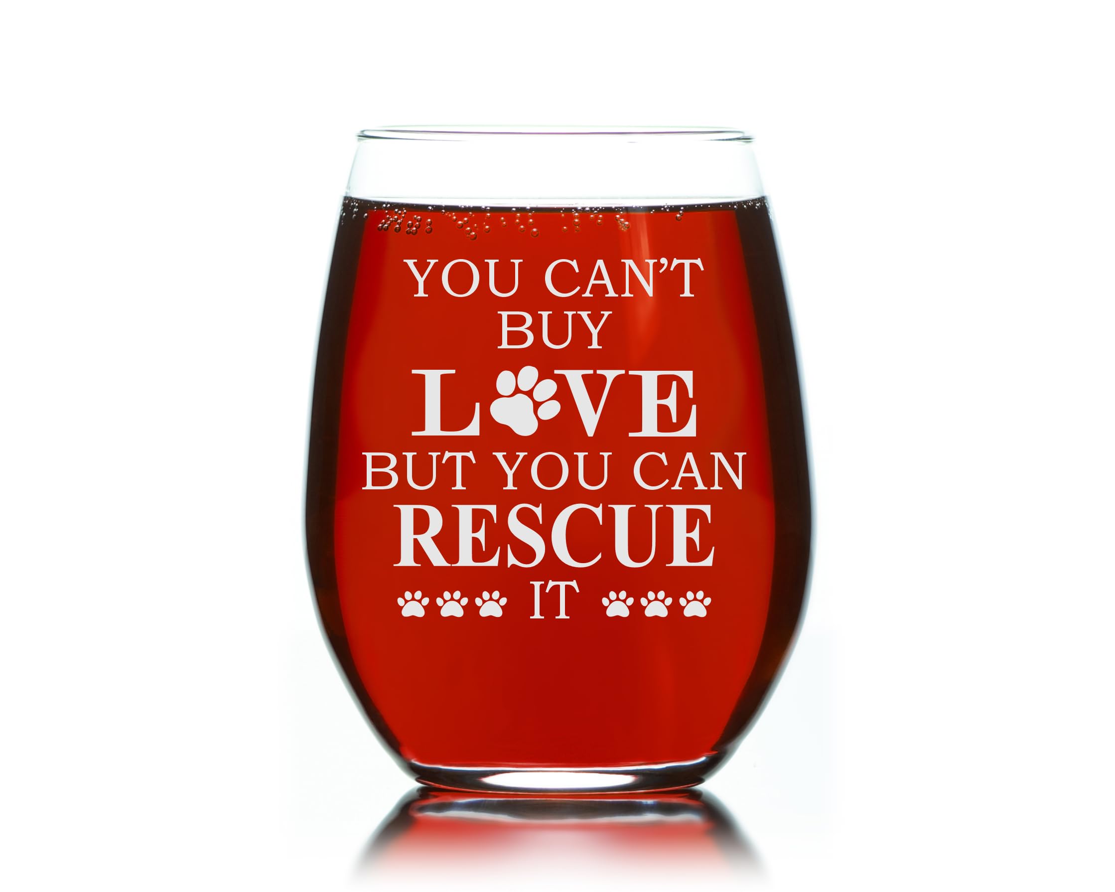 Gift for cat and dog lovers stemless wine glass