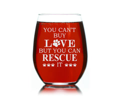 Gift for cat and dog lovers stemless wine glass