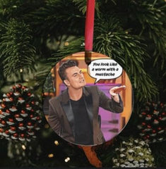 You Look Like A Worm With a Mustache design ornament for Vanderpump Rules fans