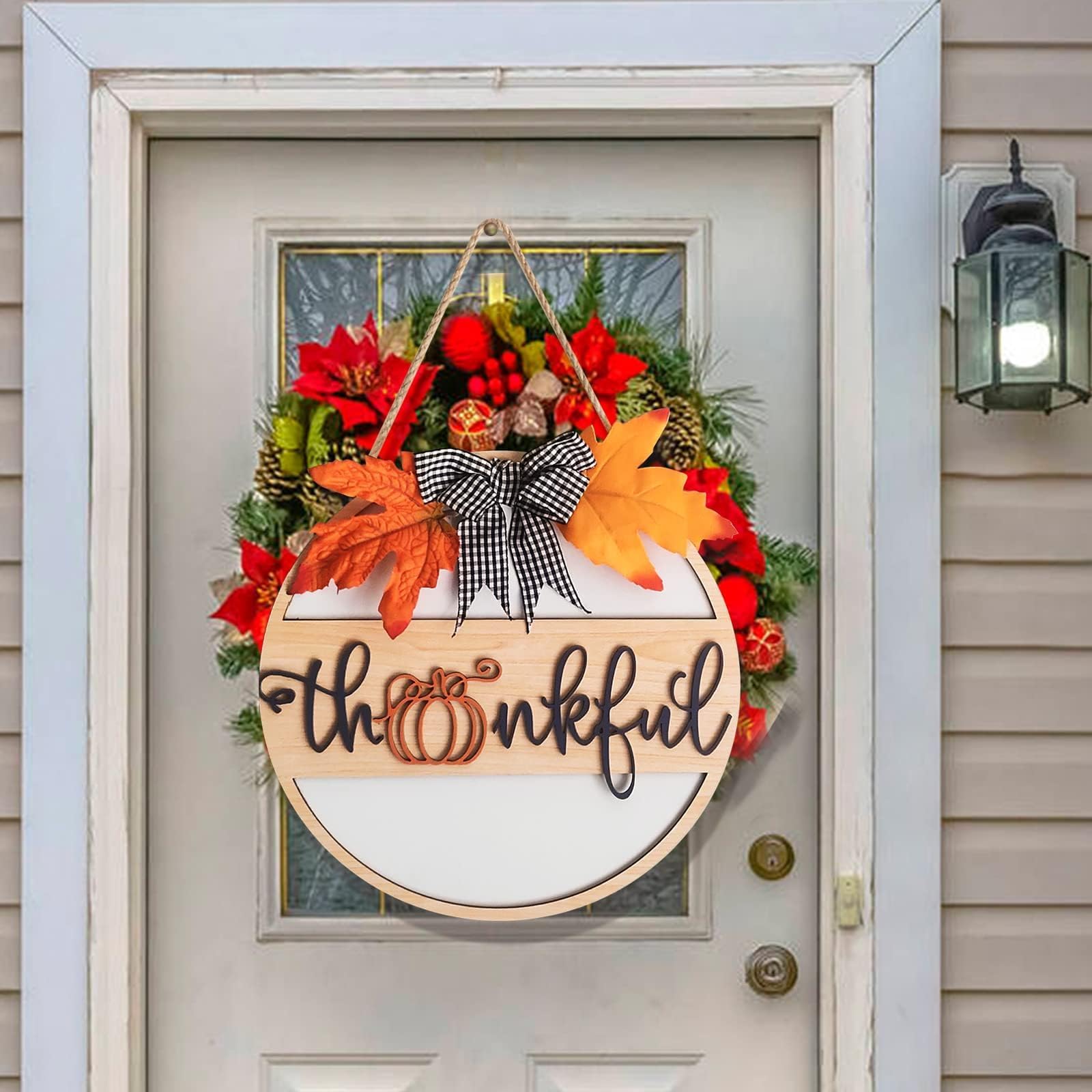 Fall home decor sign suitable for entryway living room garden