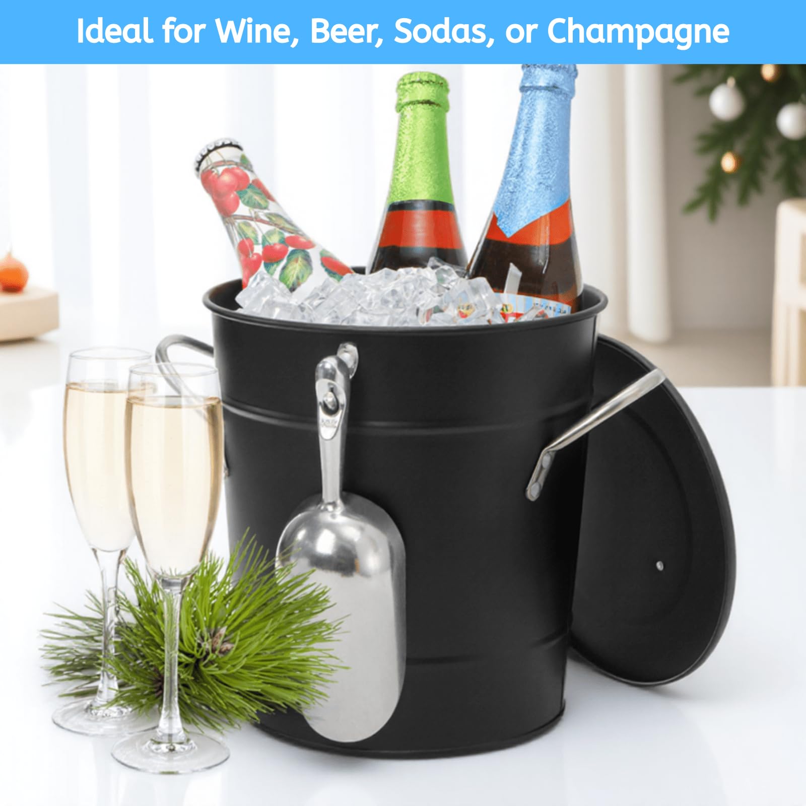 YOUEON 1 gallon capacity ice bucket for wine and cocktails