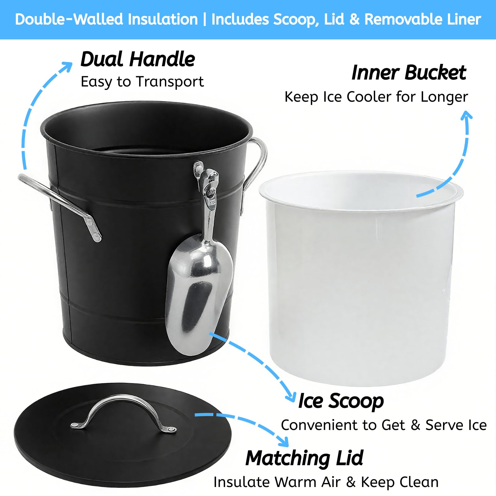 YOUEON galvanized steel beverage tub for outdoor use