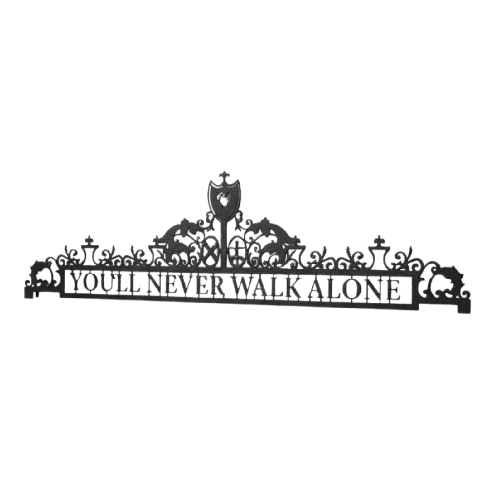 You'll Never Walk Alone metal wall decor front view