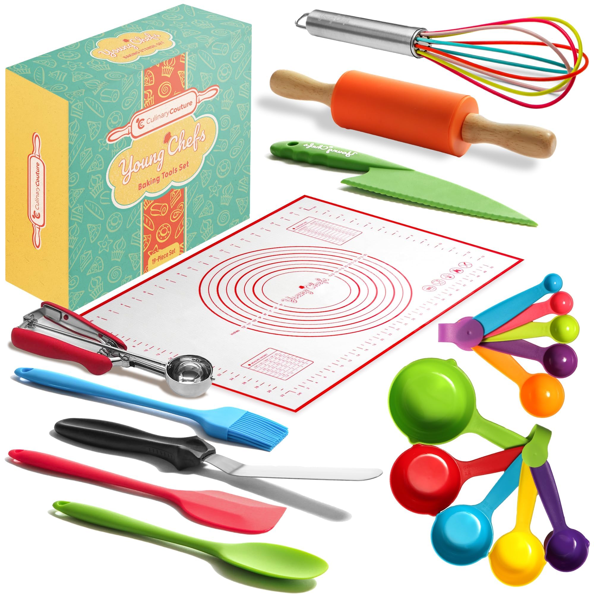Young Chefs cooking and baking set for kids with 19 pieces