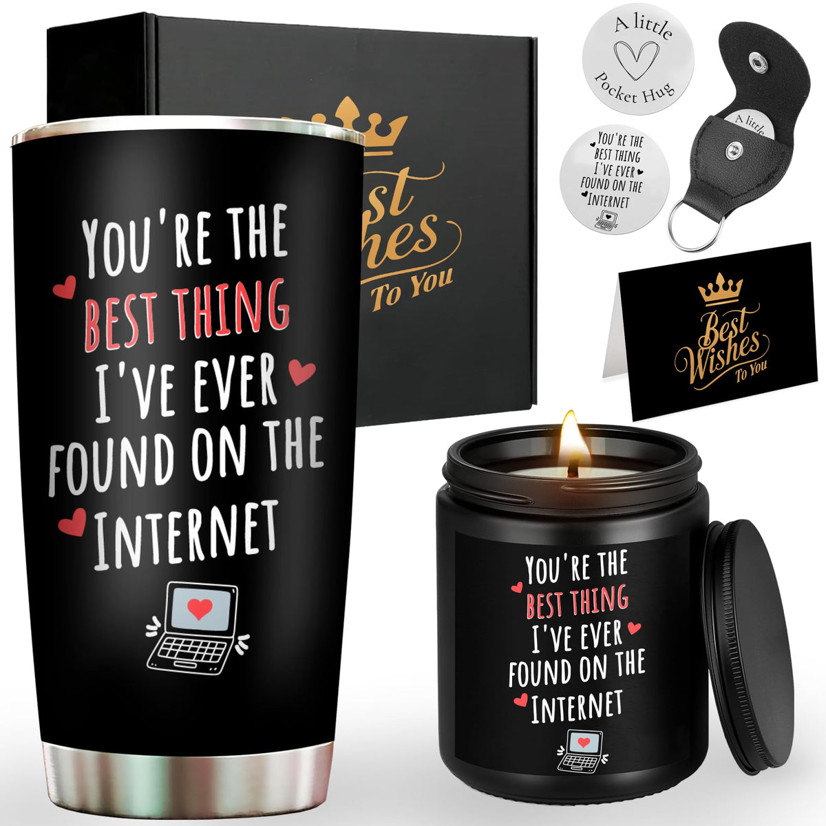 Gift set packaging with You're The Best Thing I've Found On The Internet message