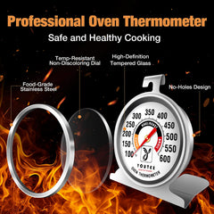 Youtex 2-pack oven thermometer for gas and electric ovens