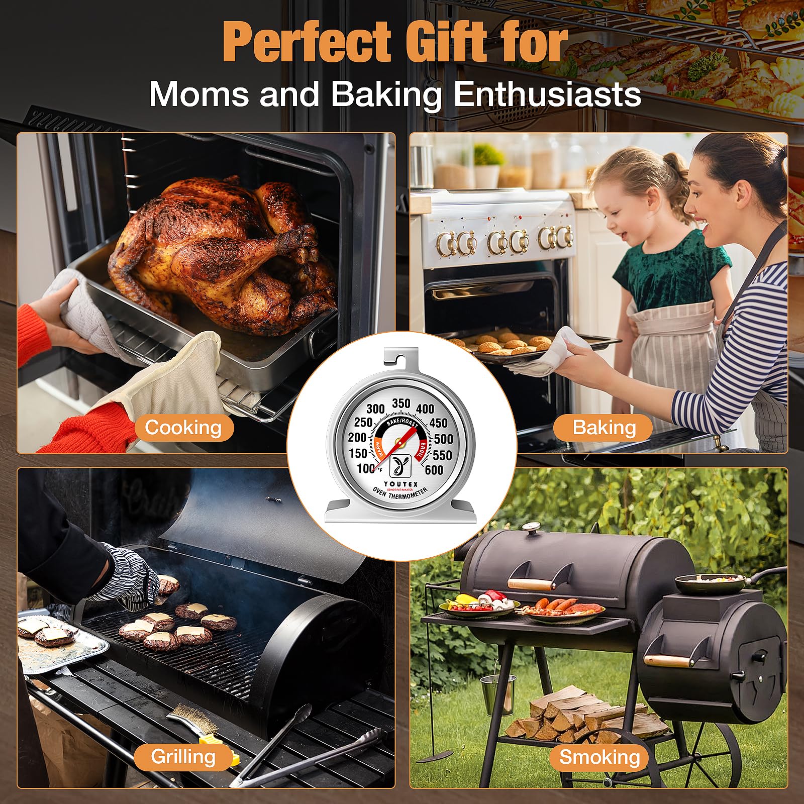 Two Youtex oven thermometers included in the package