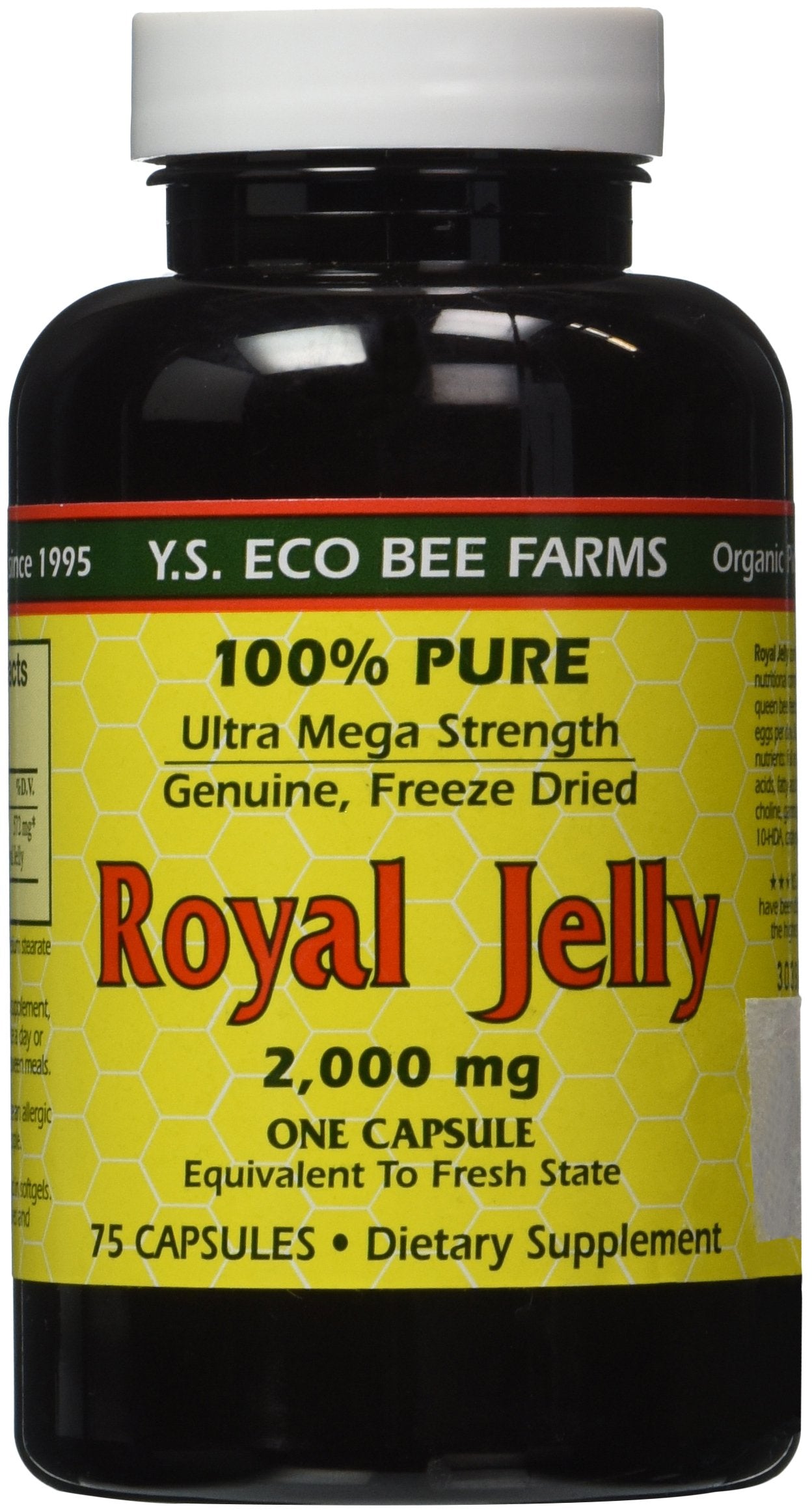 YS Eco Bee Farms royal jelly bottle 75 caps