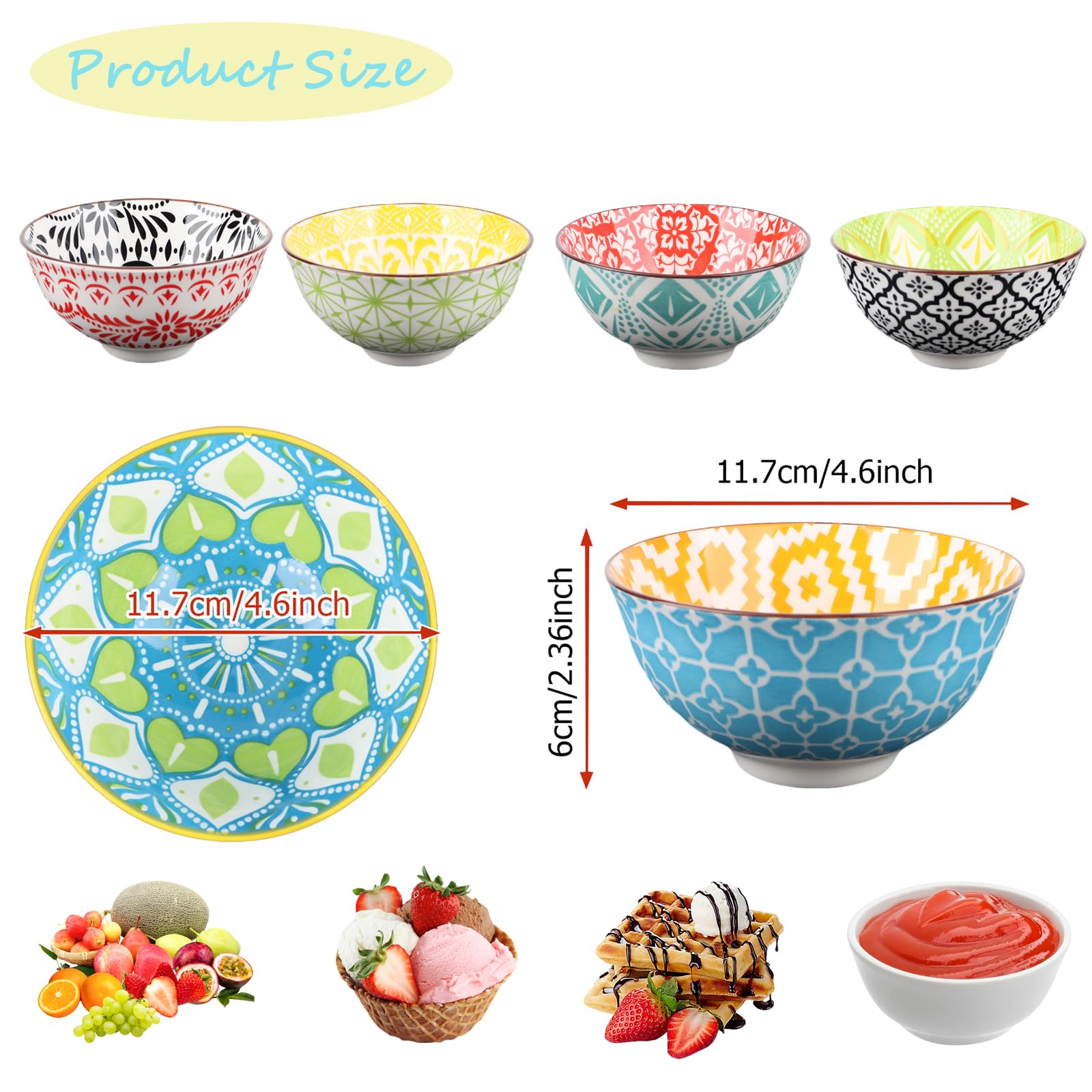 300ml porcelain dessert bowls suitable for ice cream and snacks