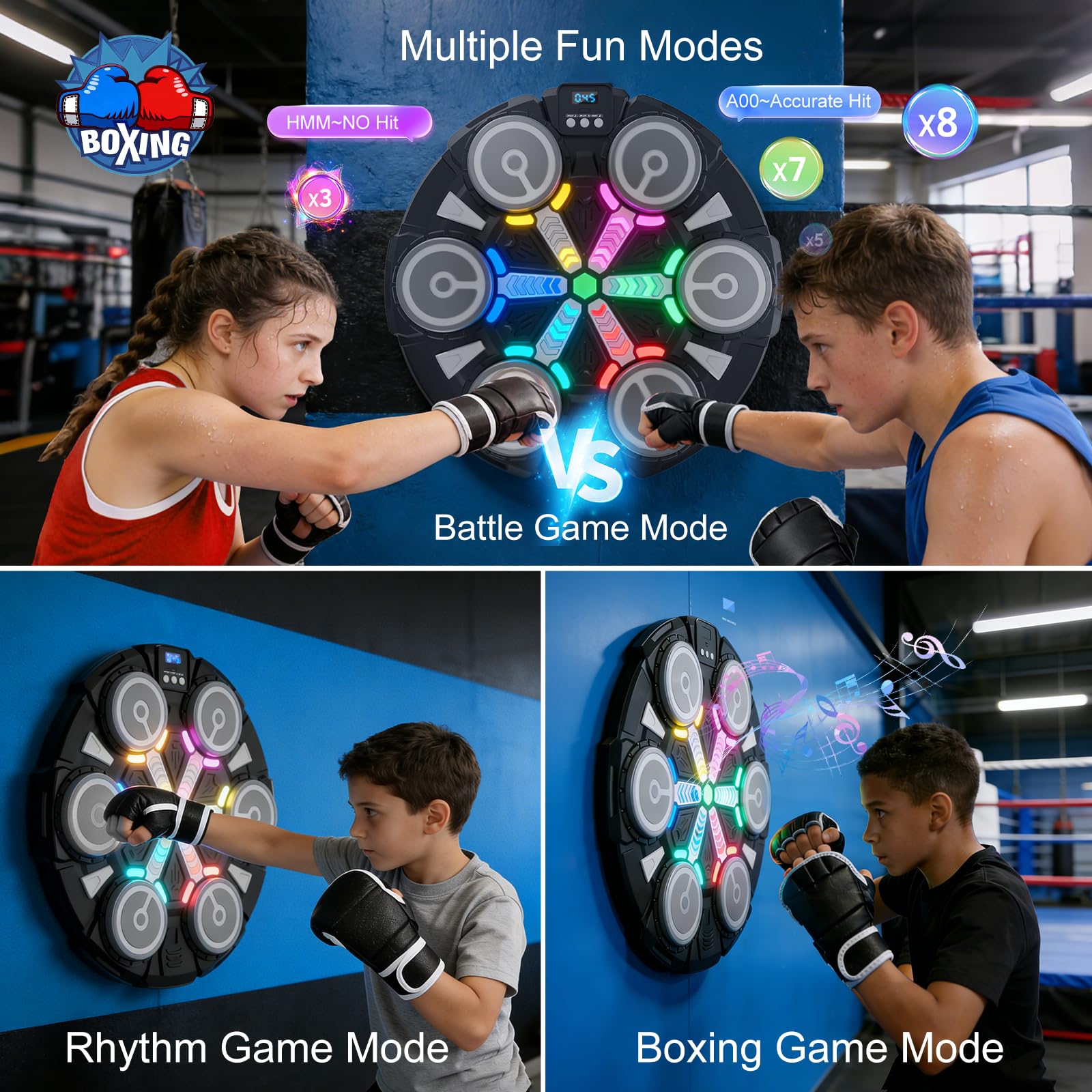 Compact wall mount boxing unit for home gym
