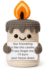YUEYUQIU funny best friend gift handmade crochet candle for women and men