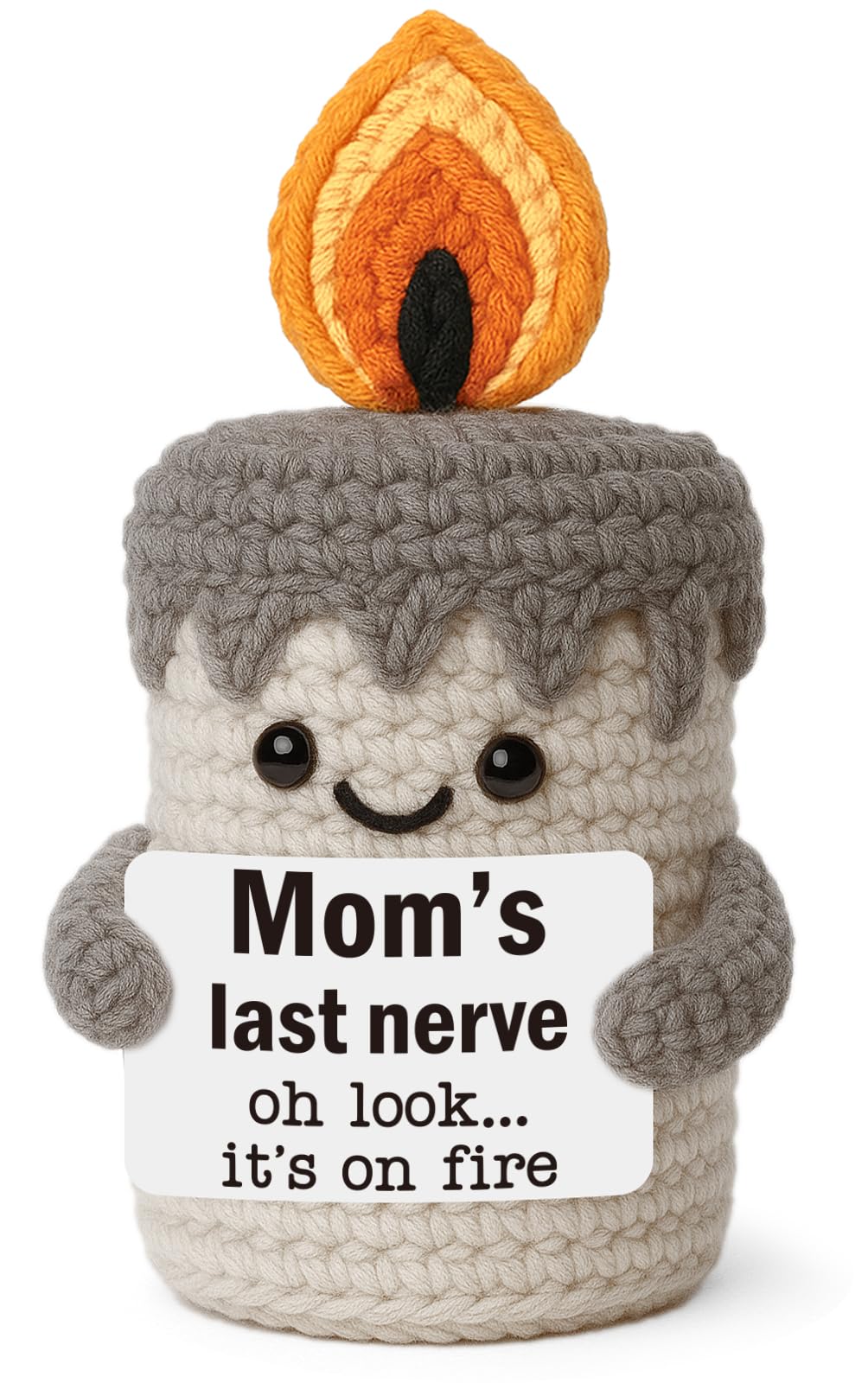 yueyuqiu mom's last nerve crochet candle front view