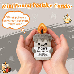 yueyuqiu crochet candle size 1.9 x 1.9 x 3.5 inches close-up