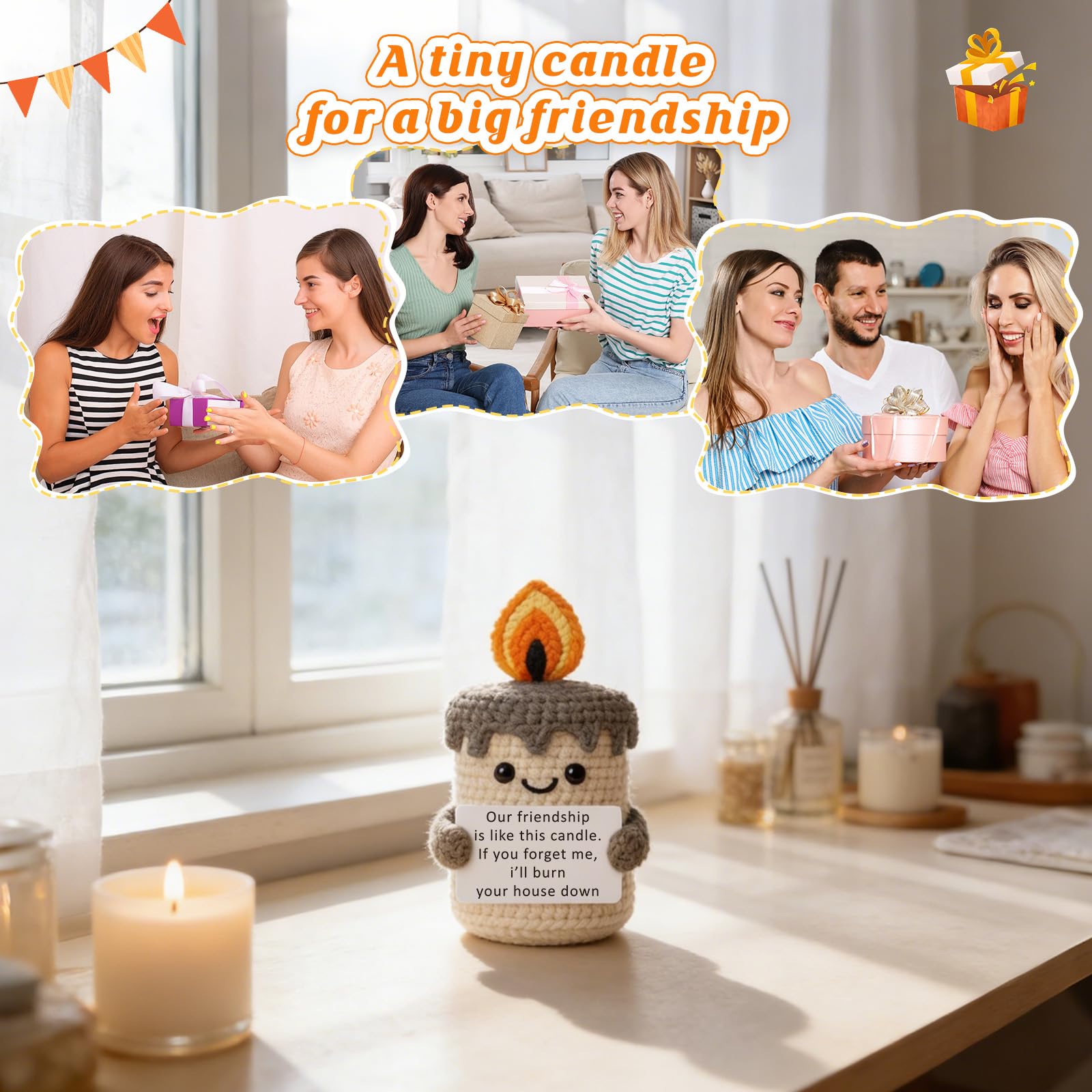Sarcastic friendship gift for women and men YUEYUQIU candle