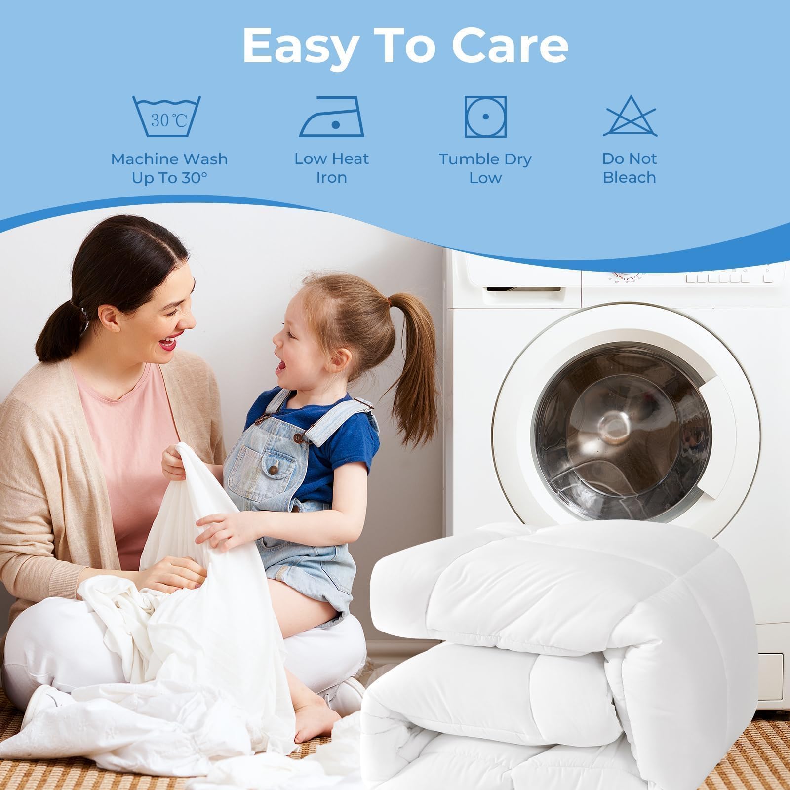 YUGYVOB white mattress topper packaging label