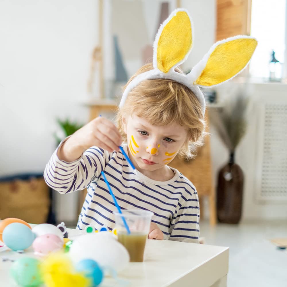 YUJUN plush bunny ears headband yellow 6pcs