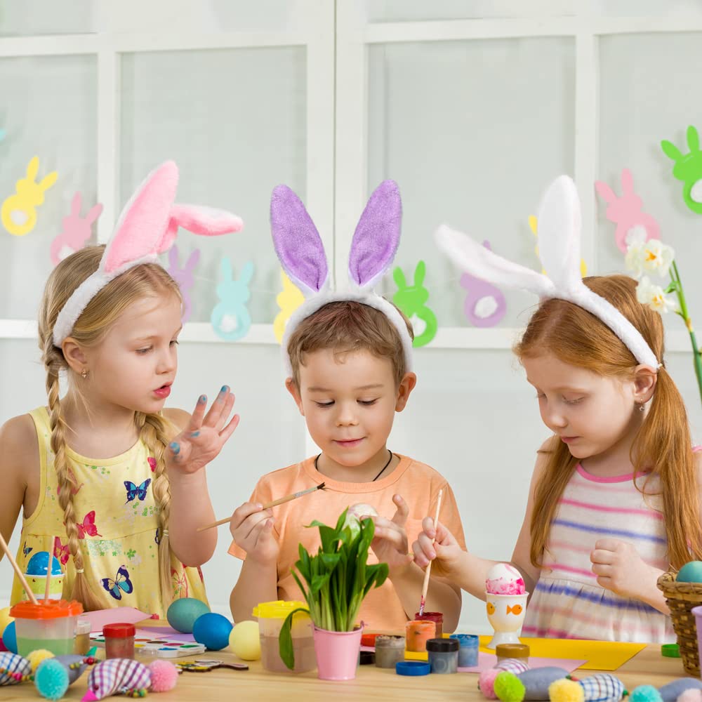YUJUN plush bunny ears headband gray 6pcs