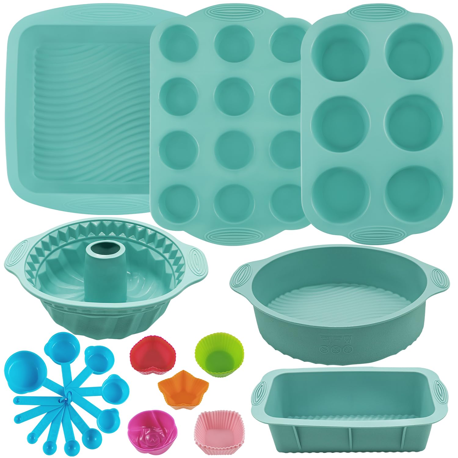 Yumatouch silicone baking pans set pumpkin ring pan
