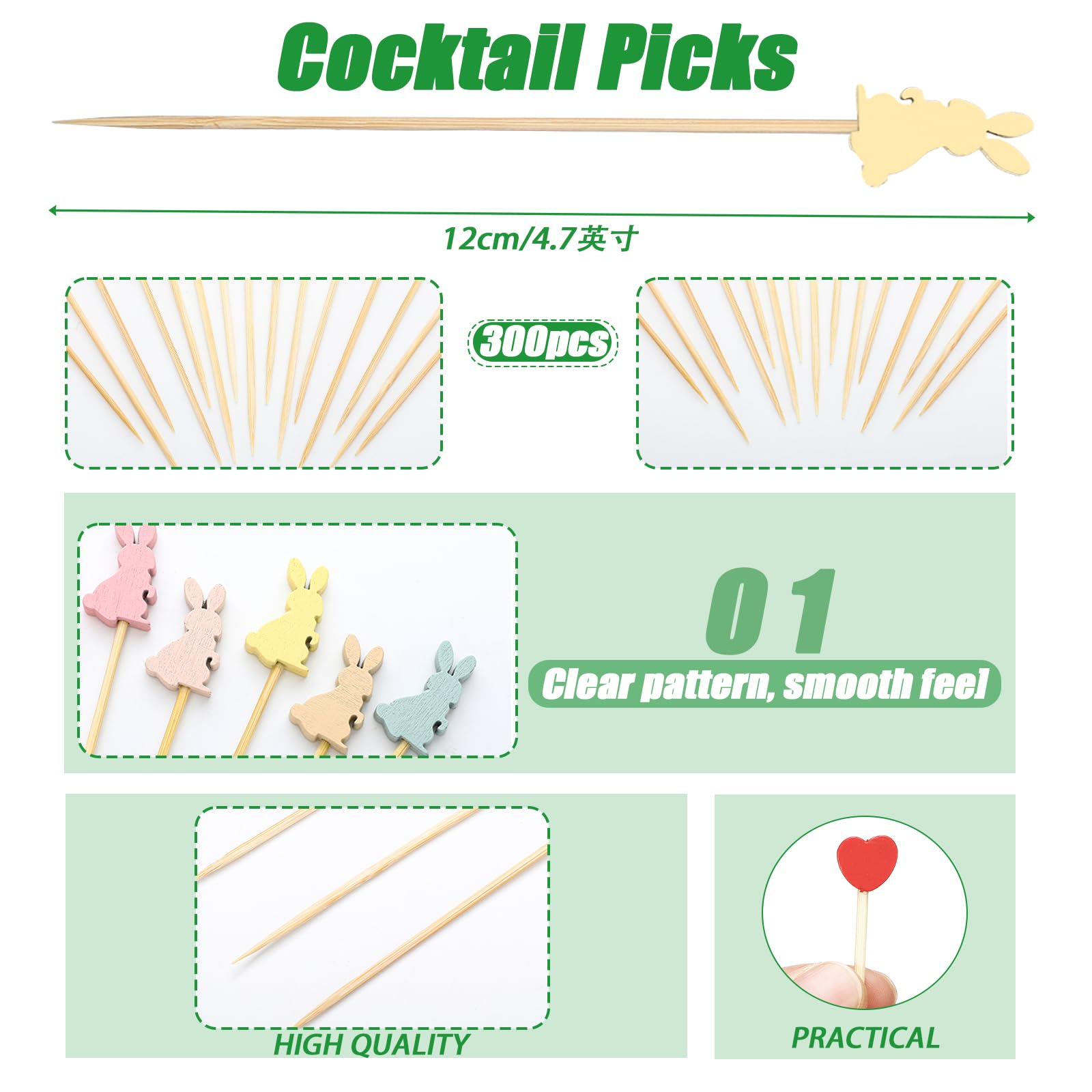 Heart shaped toothpicks for Valentine style events