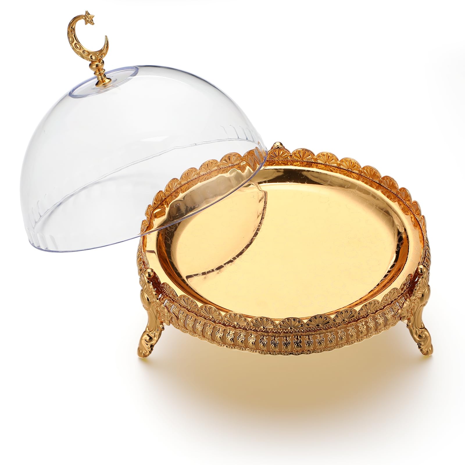Yungyan Ramadan Tray with gold base and acrylic lid