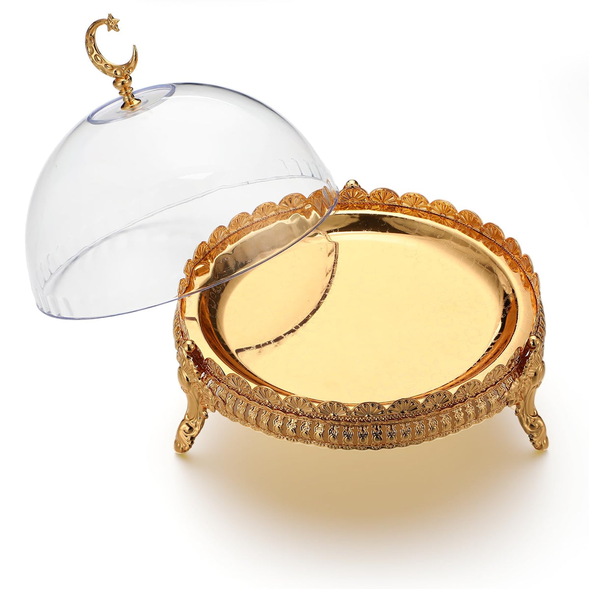 Yungyan Ramadan Tray with gold base and acrylic lid